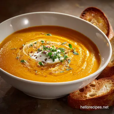 Roasted Butternut Squash Soup: The Velvet Texture Fall Recipe Recipe Card