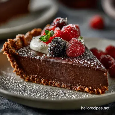 Chocolate Pie Recipe: The Best Silky, Velvety Dark Chocolate Filling Recipe Card
