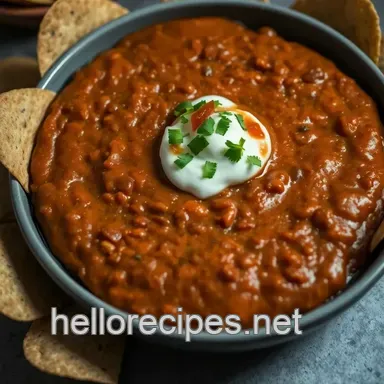 Velvety Refried Bean Dip Recipe: My Family's Favourite Snack Sensation Recipe Card