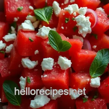 Watermelon Salad Recipe: My Go-To Summer Feta & Mint Delight Recipe Card