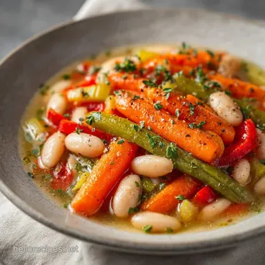 White Bean Roasted Veggie Soup for 4