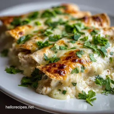 White Chicken Enchiladas in 40 Minutes | Creamy & Tangy