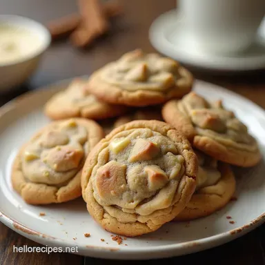Chewy White Chocolate Chip Cookies with Cinnamon Spice Recipe