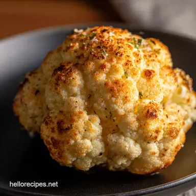 Parmesan Baked Full Cauliflower My CrowdPleasing Recipe Recipe Card