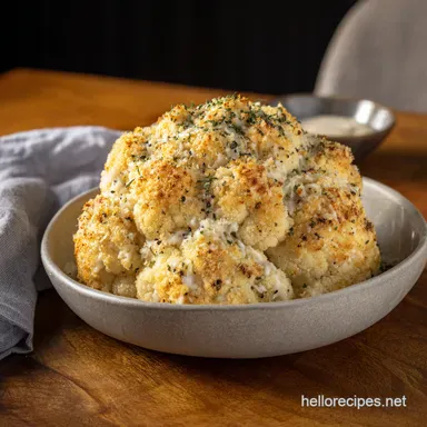 Parmesan Baked Full Cauliflower My CrowdPleasing Recipe