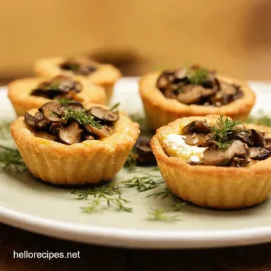 Wild Mushroom Goat Cheese Tarts My ThymeInfused Delight Recipe Card