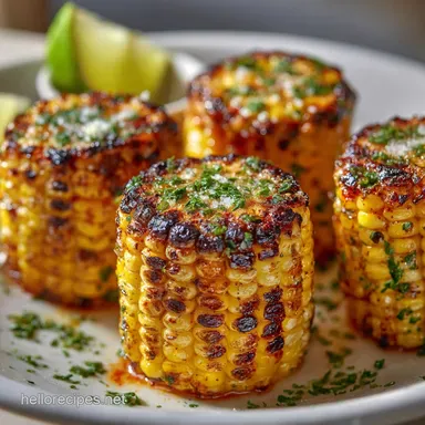 Corn Cobbettes: Zesty Charred Recipe with Lime Butter Recipe Card