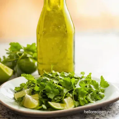 Zesty Cilantro Lime Vinaigrette Sunshine in a Bottle Recipe Card