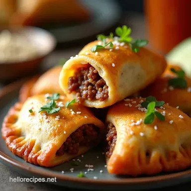 Zesty Crispy Beef Cheese Empanadas Aussie Twist Recipe Card