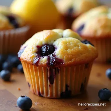 Lemon Blueberry Muffins Zesty Start to Your Day Recipe Card