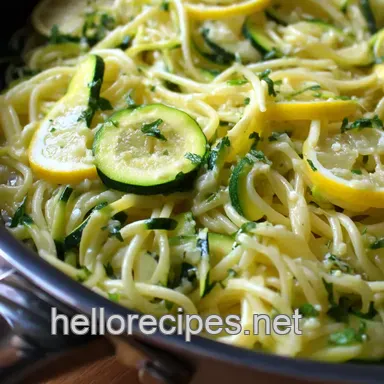 Zucchini Pasta Recipe: Zesty Lemon Garlic Heaven! Recipe Card