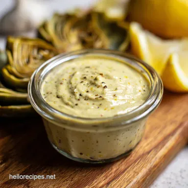 Zesty LemonGarlic artichoke dipping sauce My Secret Recipe Recipe Card