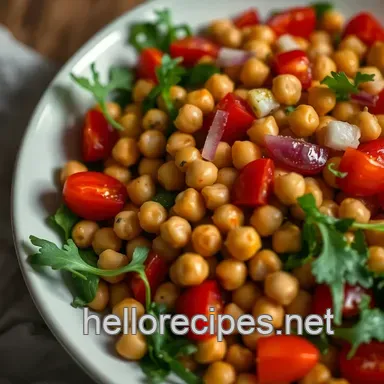 Quick & Easy Chickpea Salad: My Vibrant Mediterranean Delight Recipe Card