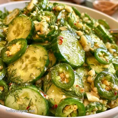 Quick Jalapeño Refrigerator Pickles Recipe Card