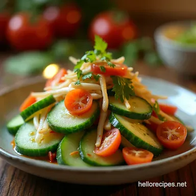 Authentic Thai Cucumber Salad Recipe Ajat Style Recipe Card