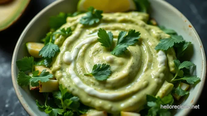 Creamy Avocado Cilantro Lime Dressing