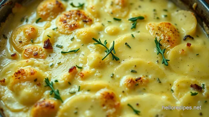 Creamy Garlic & Herb Potato Gratin