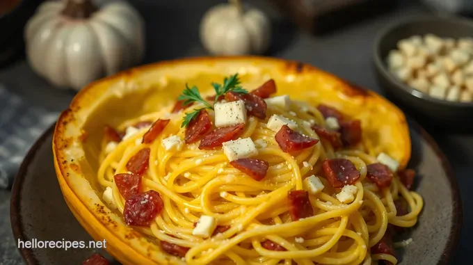 Creamy Garlic Parmesan Spaghetti Squash