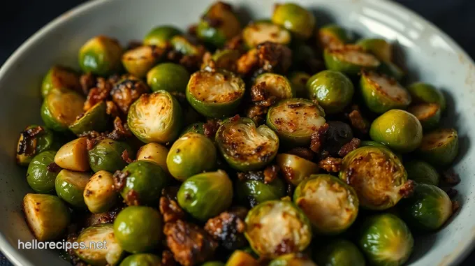 Crispy Caramelized Brussels Sprouts with Balsamic Glaze