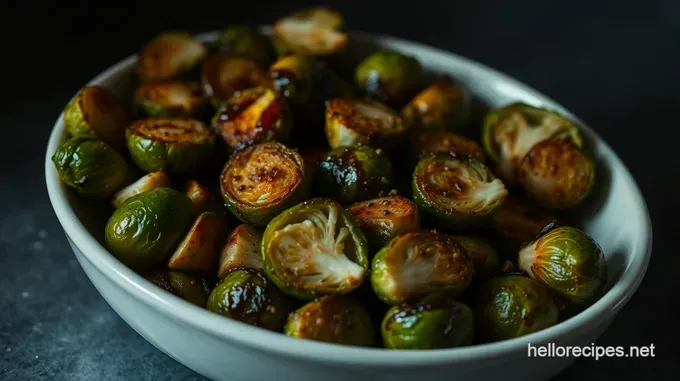 Crispy Roasted Brussels Sprouts with Balsamic Glaze