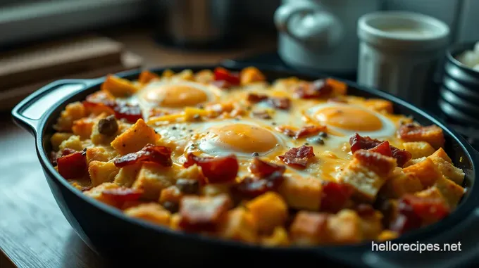 Hearty Breakfast Casserole: A Family Favorite with Bacon and Eggs Hearty Breakfast Casserole: A Wholesome Start to Your Day