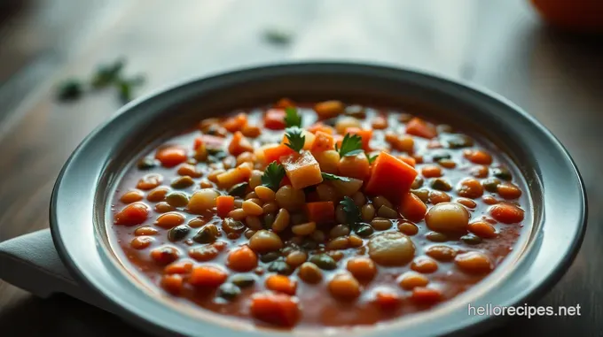 Hearty Vegetable and Lentil Soup - A Nutritious Hug in a Bowl