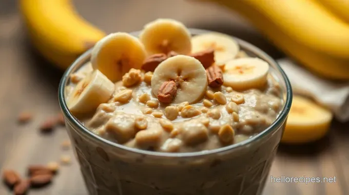 Peanut Butter Banana Overnight Oats: The Elvis Special