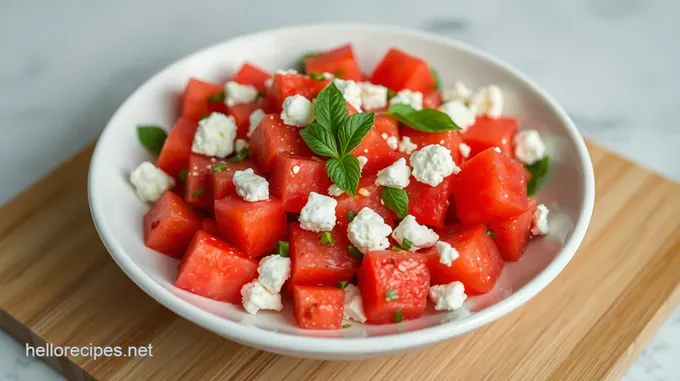 Refreshingly Sweet and Savory: Watermelon and Feta Salad