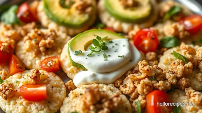 Savory Quaker Rice Cakes with Avocado Cream and Toppings