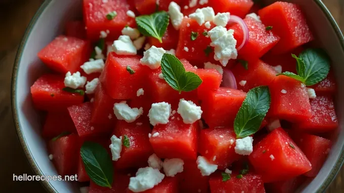 Watermelon & Feta Salad with Mint & Lime