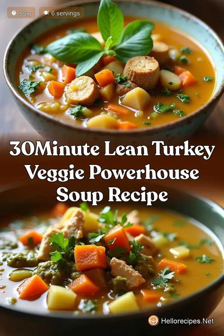30Minute Lean Turkey Veggie Powerhouse Soup Recipe