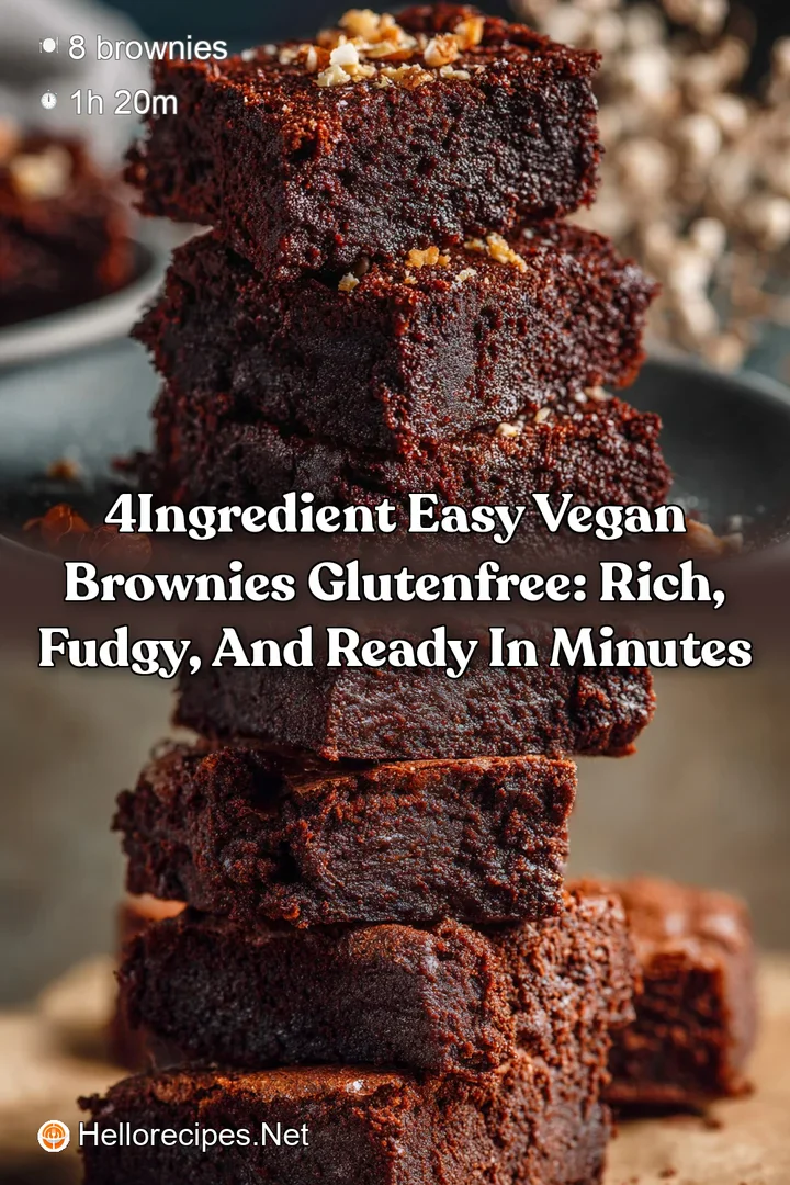 4Ingredient Easy Vegan Brownies GlutenFree: Rich Fudgy and Ready in Minutes