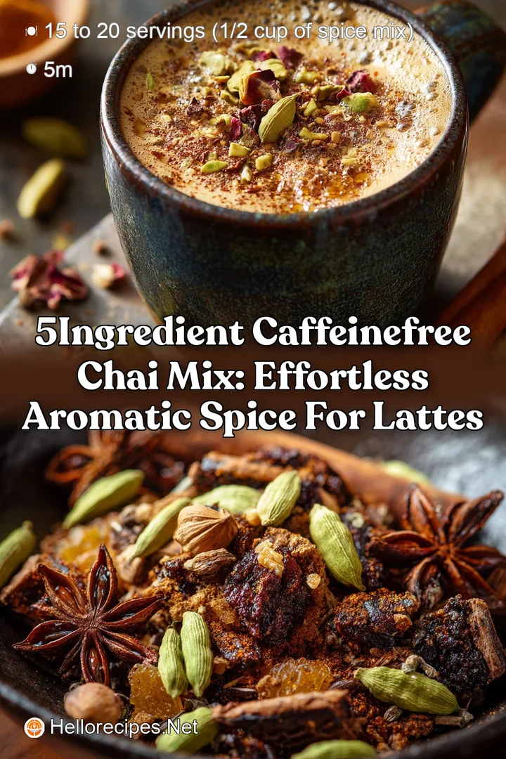 5Ingredient CaffeineFree Chai Mix: Effortless Aromatic Spice for Lattes