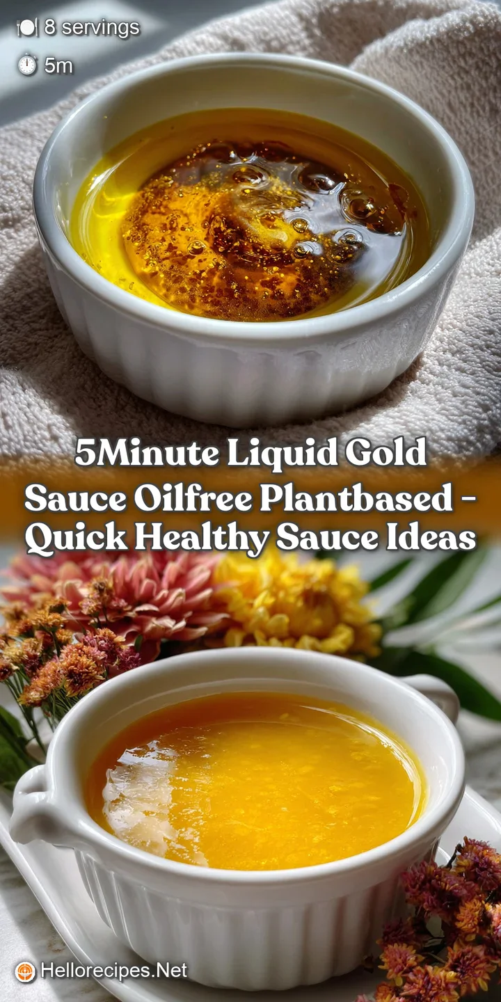 5Minute Liquid Gold Sauce OilFree PlantBased - Quick Healthy Sauce Ideas