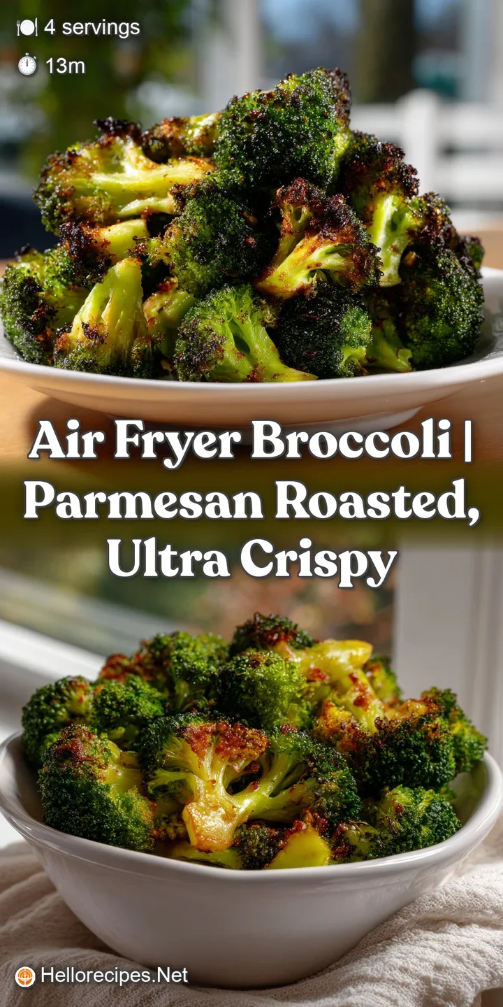 Bright green, crisp broccoli florets with toasted edges, generously coated in melted parmesan cheese, ready to eat.