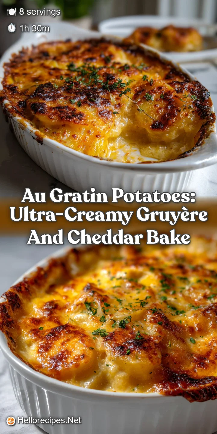Au Gratin Potatoes: Ultra-Creamy Gruy&egrave;re and Cheddar Bake