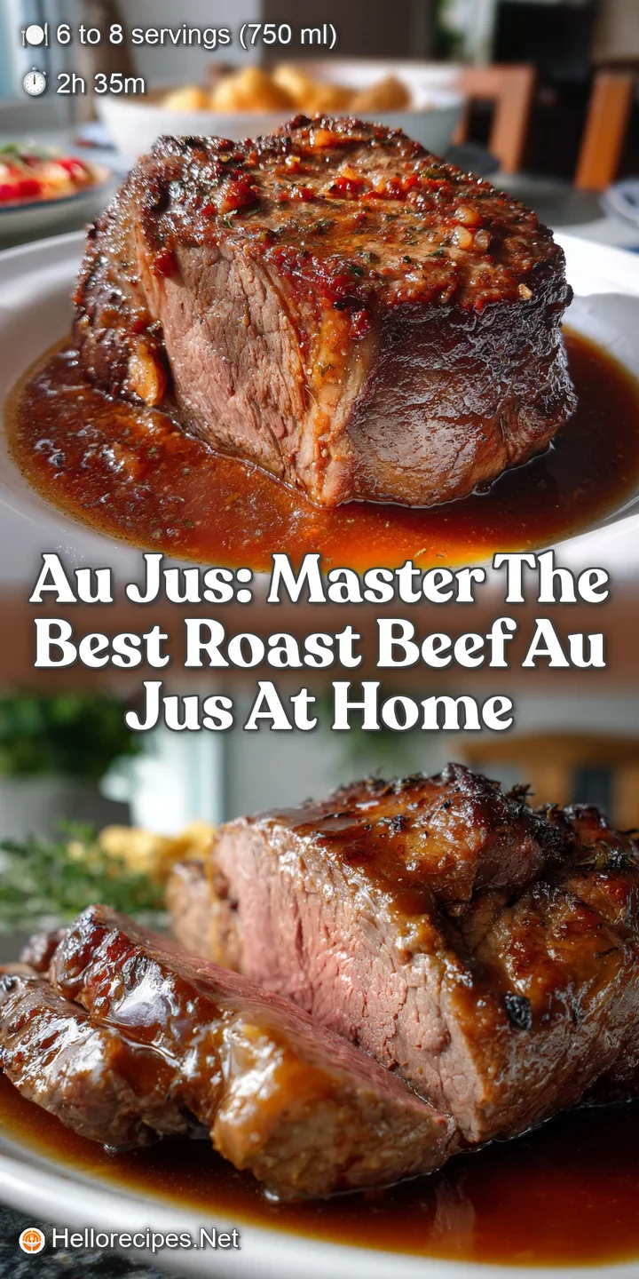 Au Jus: Master the Best Roast Beef Au Jus at Home