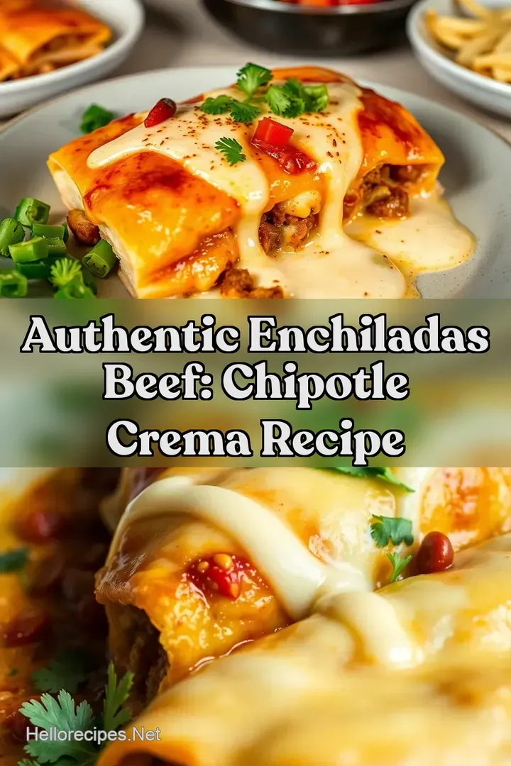 Authentic Enchiladas Beef: Chipotle Crema Recipe : PIN FOR LATER Authentic Enchiladas Beef: Chipotle Crema Recipe