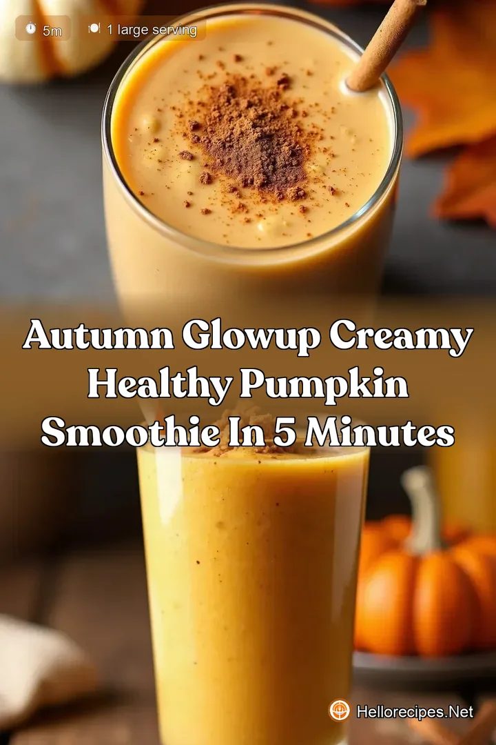 Autumn GlowUp Creamy Healthy Pumpkin Smoothie in 5 Minutes