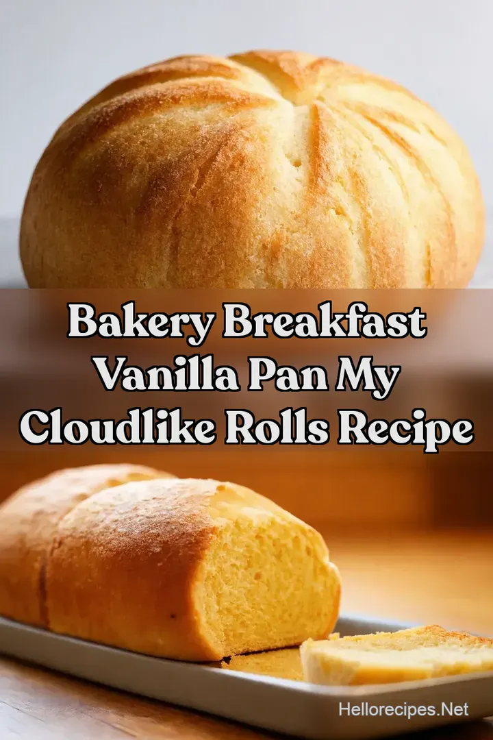 Bakery Breakfast Vanilla Pan My CloudLike Rolls Recipe