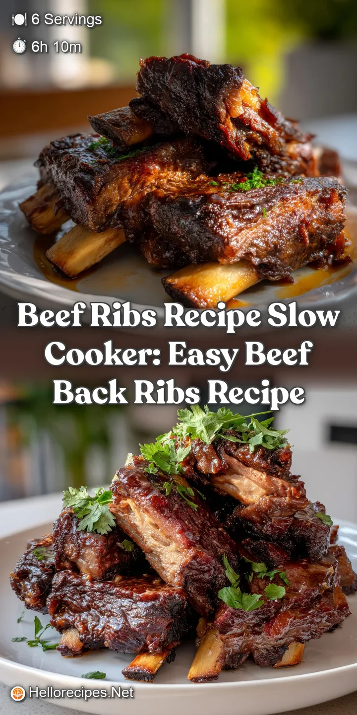Beef Ribs Recipe Slow Cooker: Easy Beef Back Ribs Recipe
