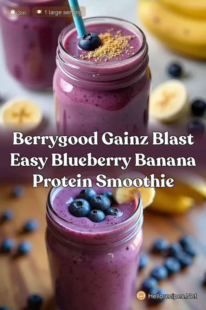 BerryGood Gainz Blast Easy Blueberry Banana Protein Smoothie
