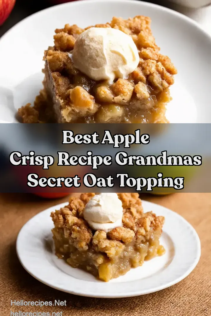 Best Apple Crisp Recipe Grandmas Secret Oat Topping : PIN FOR LATER Best Apple Crisp Recipe Grandmas Secret Oat Topping