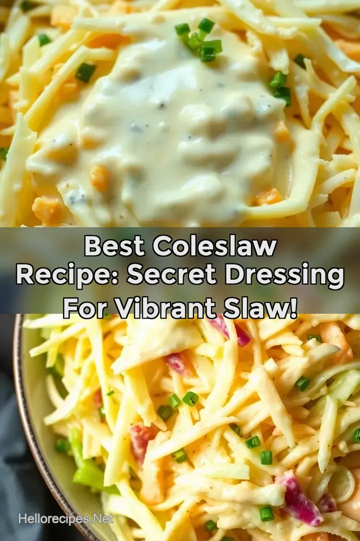 Best Coleslaw Recipe: Secret Dressing for Vibrant Slaw!