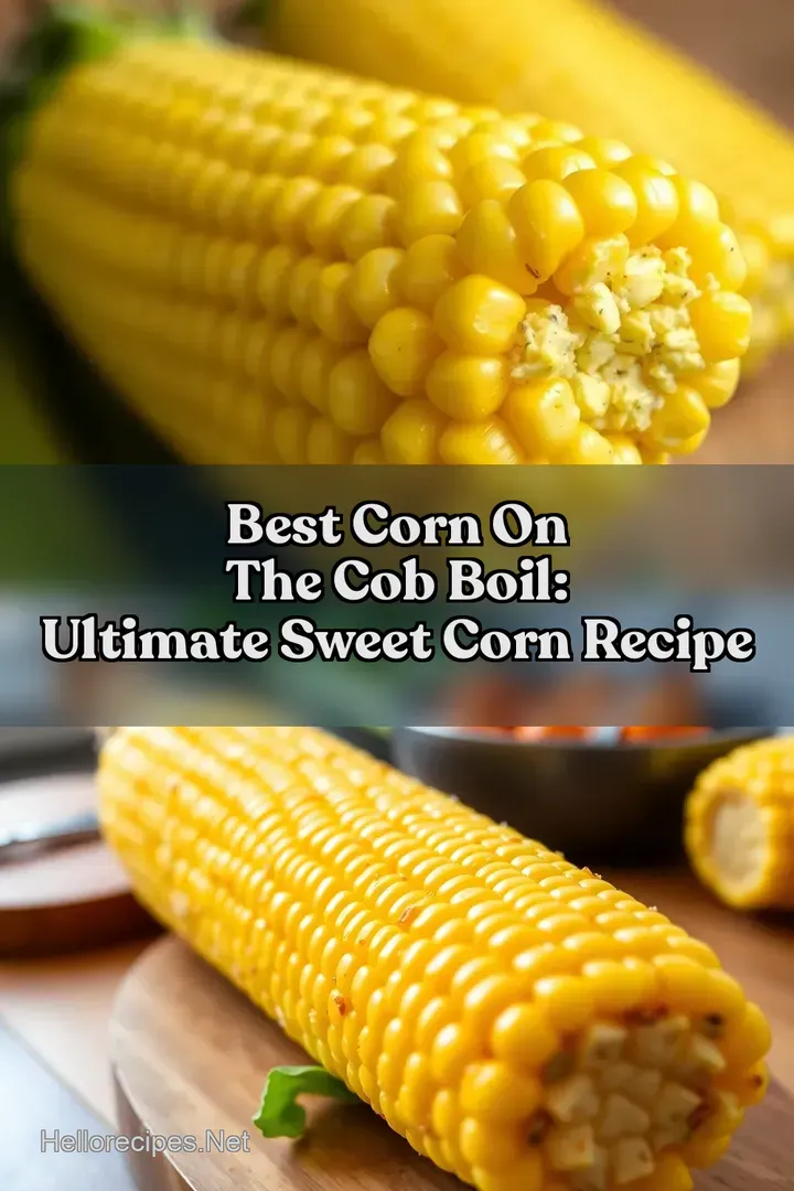 Best Corn On The Cob Boil: Ultimate Sweet Corn Recipe : PIN FOR LATER Best Corn On The Cob Boil: Ultimate Sweet Corn Recipe