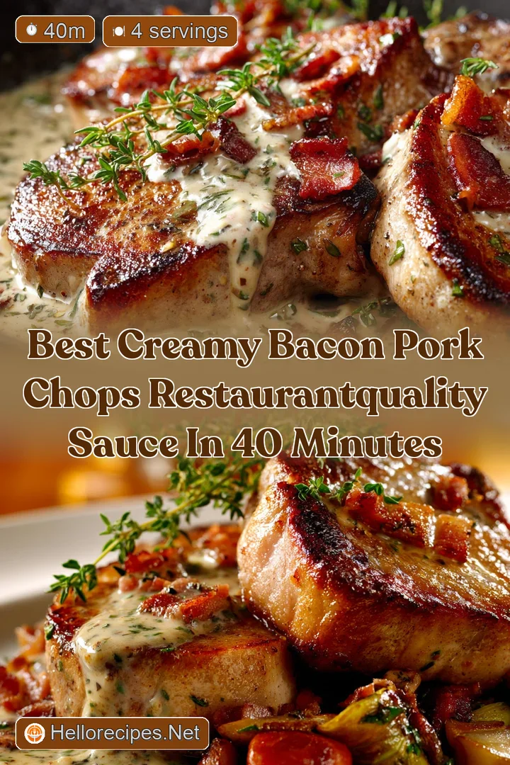 Best Creamy Bacon Pork Chops RestaurantQuality Sauce in 40 Minutes