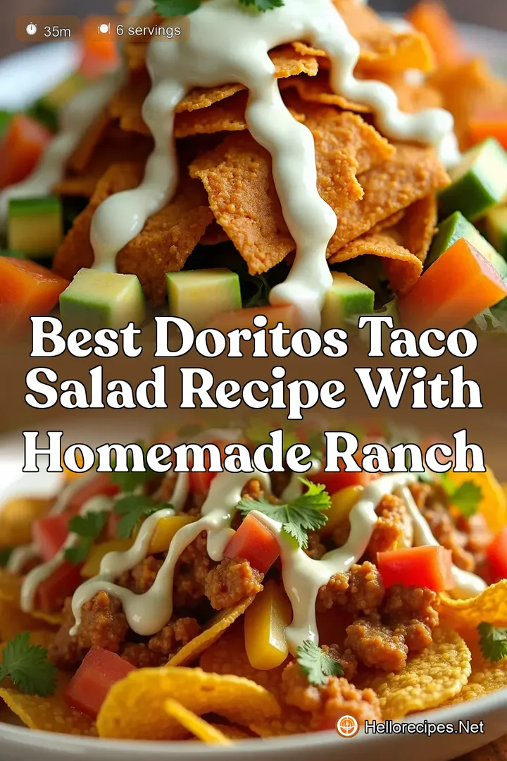 Best Doritos Taco Salad Recipe with Homemade Ranch