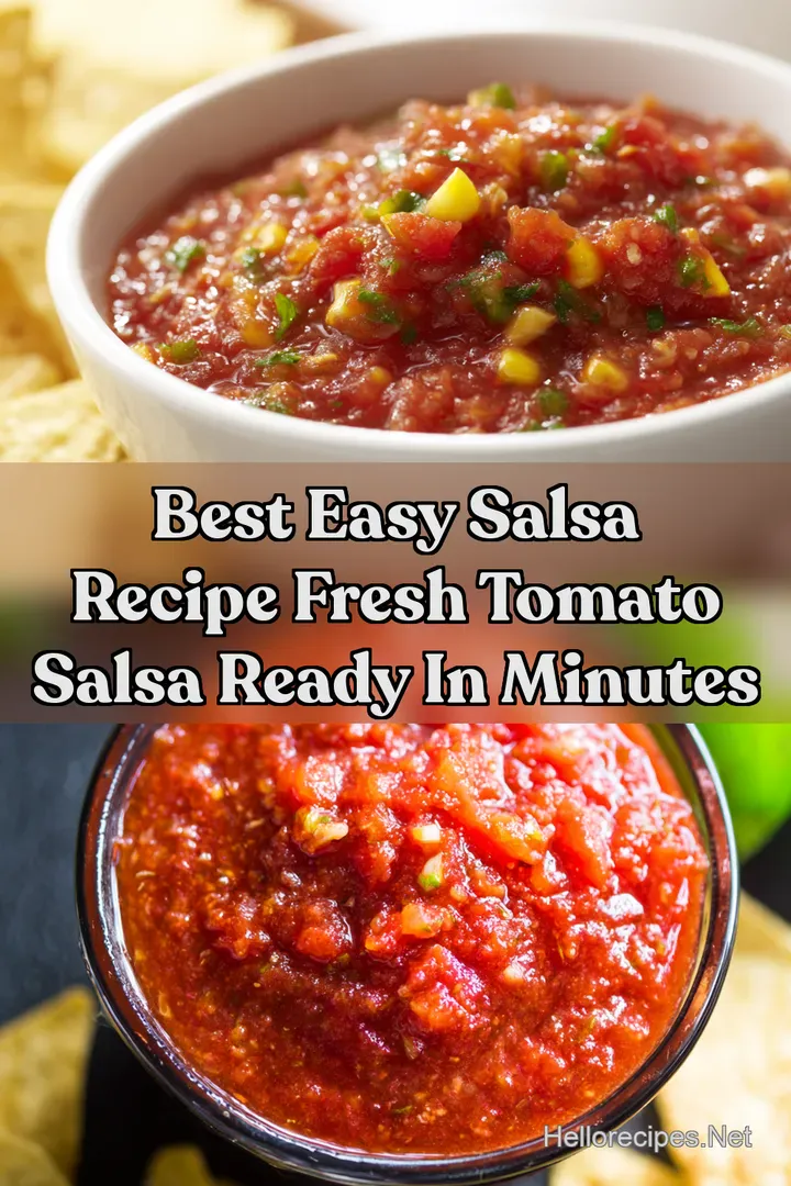 Best Easy Salsa Recipe Fresh Tomato Salsa Ready in Minutes