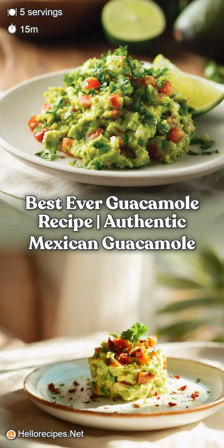 Close-up of chunky guacamole, showcasing the creamy texture and fresh ingredients, with a drizzle of lime juice glistening...