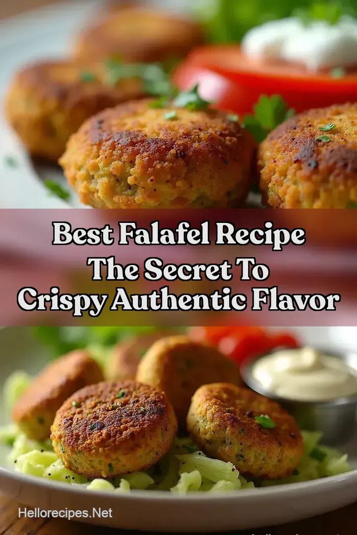 Best Falafel Recipe The Secret to Crispy Authentic Flavor